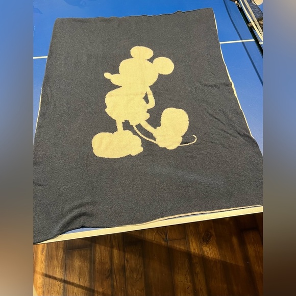 Ethan Allen X Disney Mr. Mickey Mouse Stroller Blanket Blue/White - Picture 1 of 6
